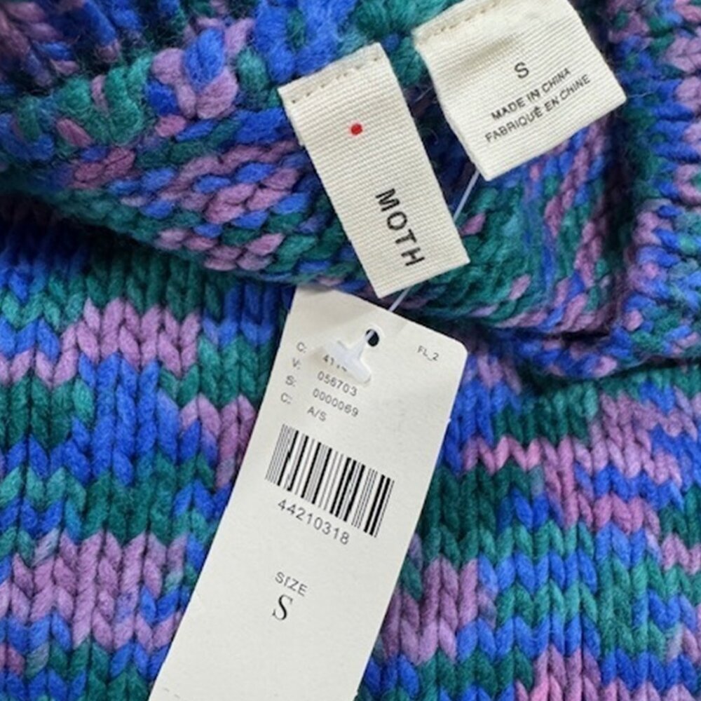 NWT Anthropologie MOTH Marled Boat Neck Pullover Sweater - Picture 5 of 6